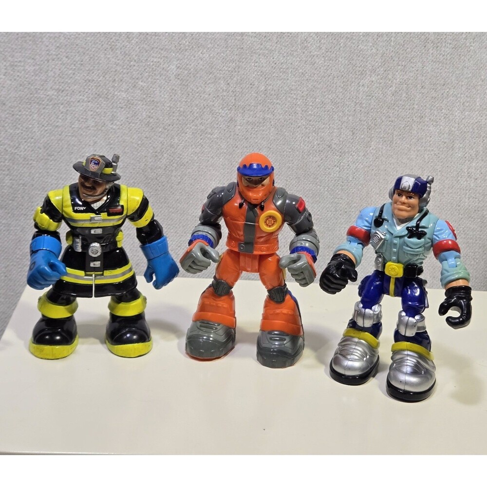 Vintage Lot Rescue Heroes Mattel Fisher Price 2001-2002 Action Figures Only